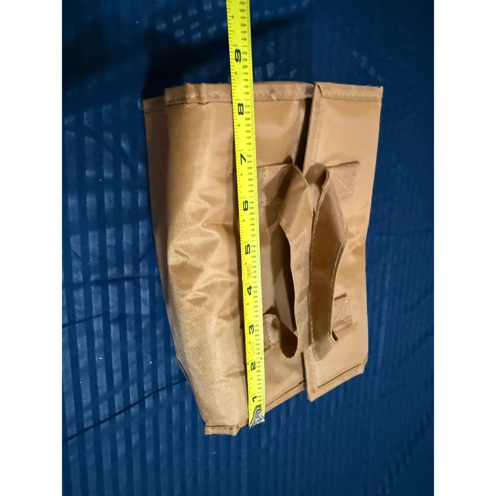 JM New York Tan Roll Up Travel Toiletry Bag 4 Clear Zipper Pockets Organizer